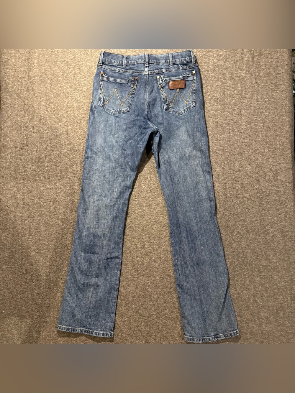 Wrangler Retro Jeans Mens 33x36 blue Relaxed Boot Stretch Tall Western fit 32x35
